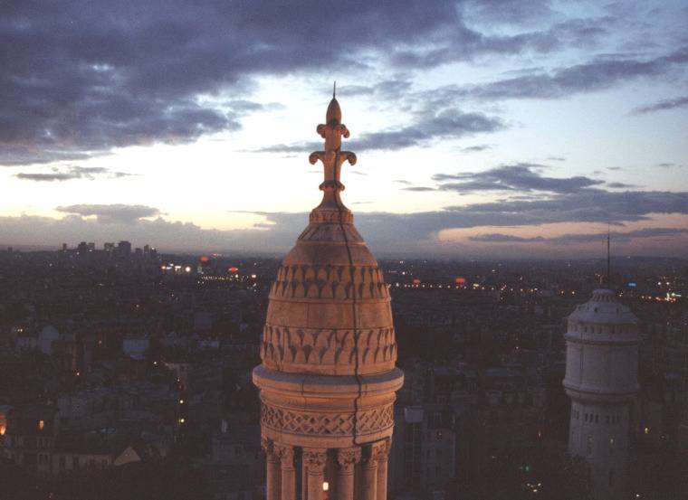 Sacre Coeur church from the top.