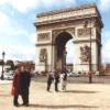 The Arc de Triomphe.