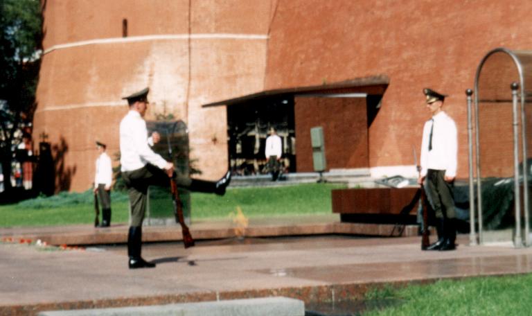 Changing of the guard at the Tomb of the Unknown Soldier