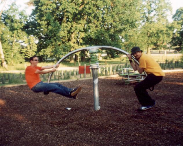 The site has a great playground, so when really drunk we went and had a play