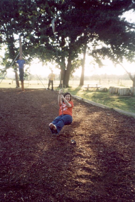 Maz on the great flying fox