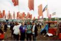 Flags near the One World stage