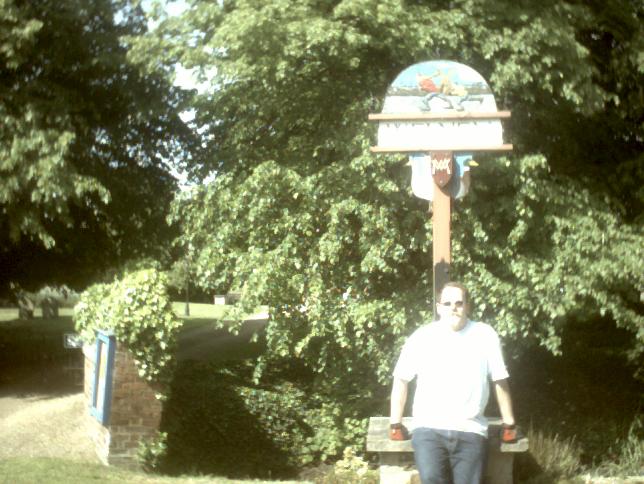 Simon under the Welney sign