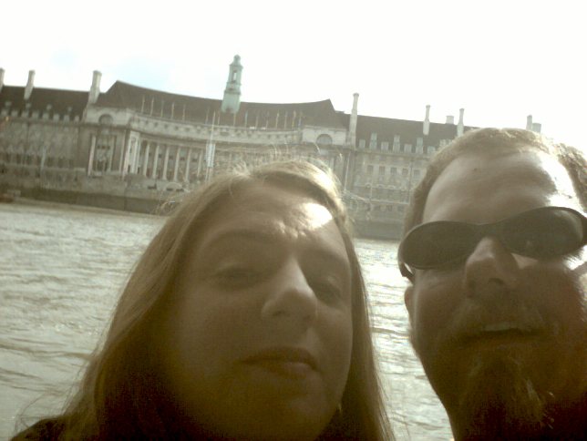 Self portrait on Westminster Pier