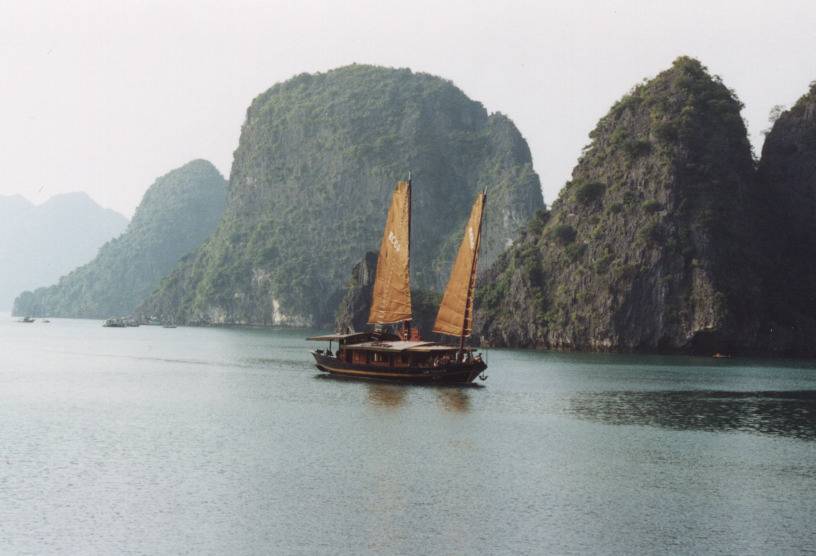 A junk we saw from the boat.