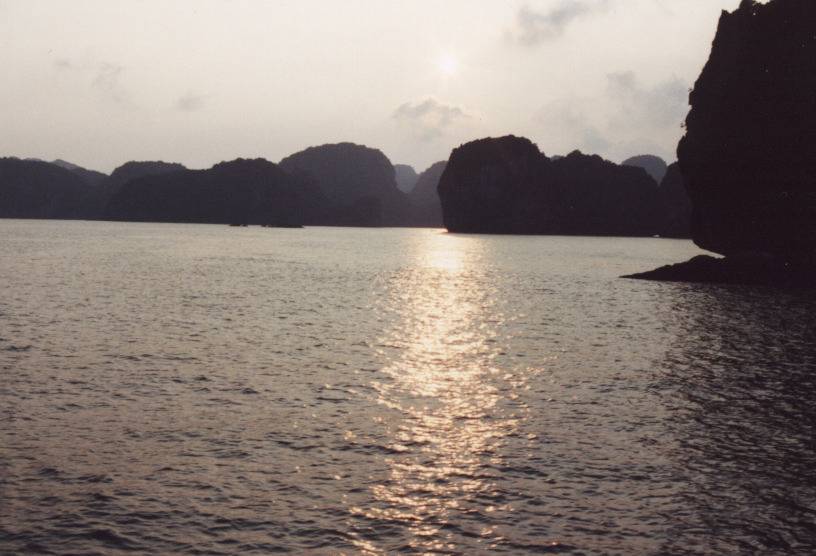 Sunset from the boat.