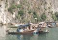 People live in these boats.  What a view to wake up to.