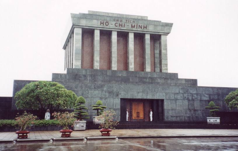 Uncle Ho's mausoleum, designed by the Soviets.  He was in Russia getting re-stuffed when we visited.