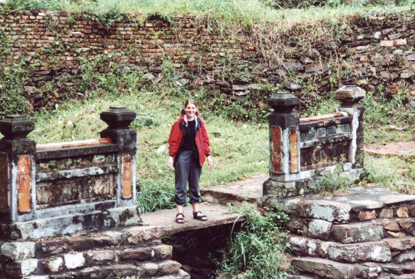 Holly at one of the tombs.