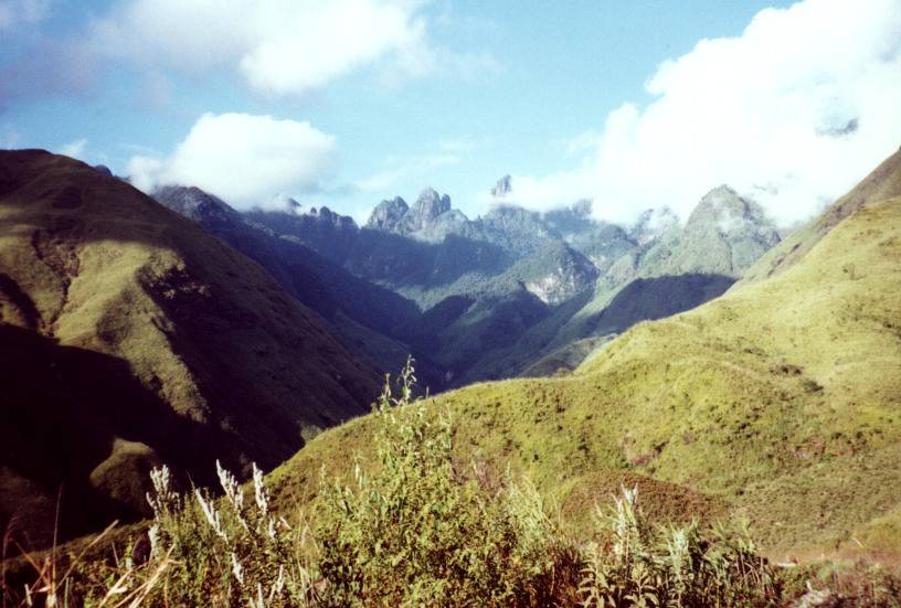 The view winding our way through the mountains.